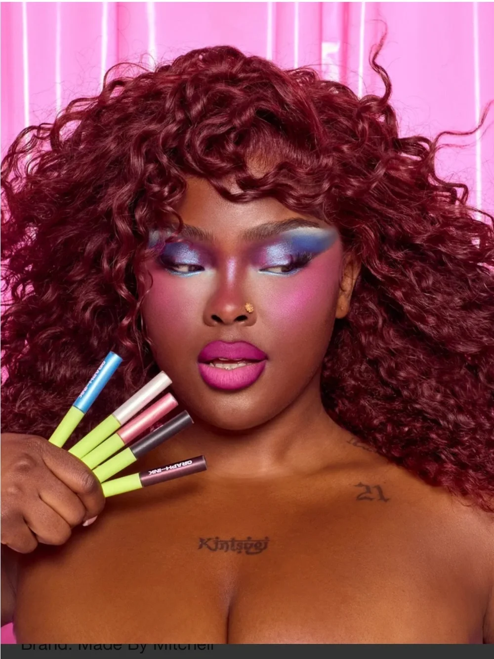 Made by Mitchell Graph-Ink Sparkled Glittery Eyeliner — Blueberry Milk BNIB